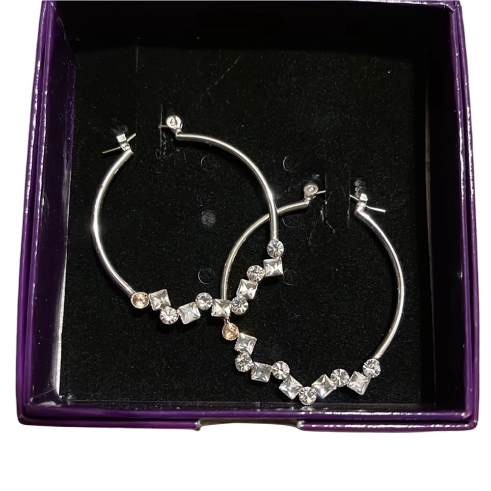 Cherrydale earrings -silver with crystals NWOT